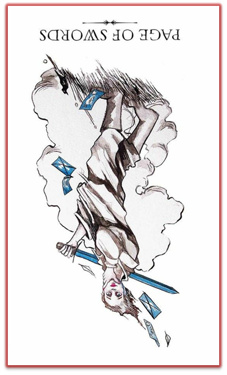 reversed page of swords linestrider