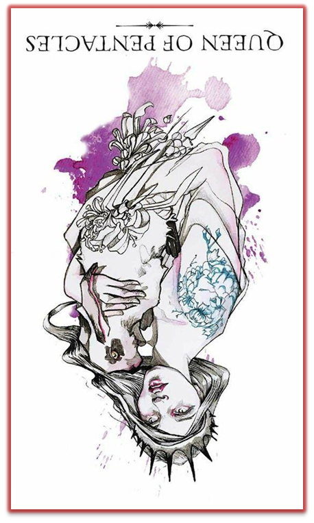 reversed queen of pentacles linestrider