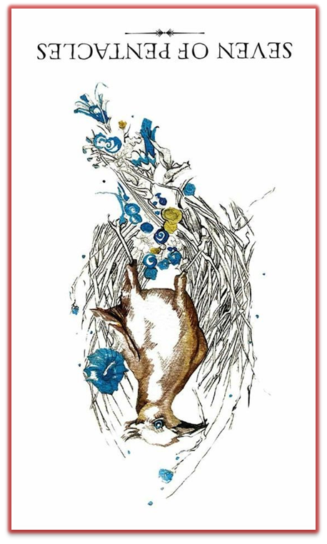 reversed seven of pentacles linestrider