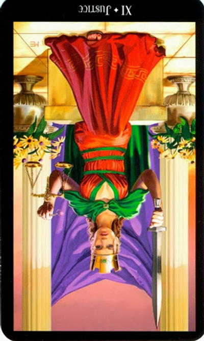 reversed the justice witches tarot