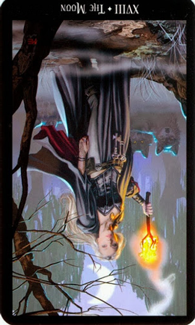 reversed the moon witches tarot