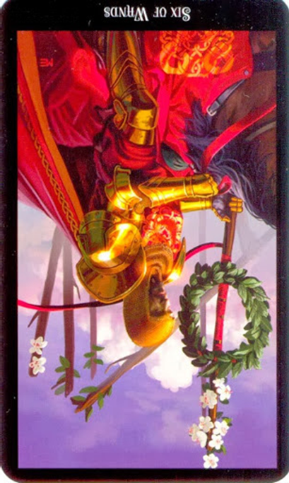 reversed six of wands witches tarot