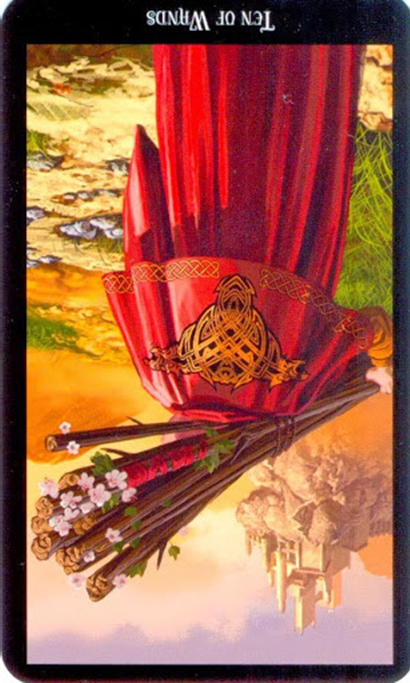 reversed ten of wands witches tarot