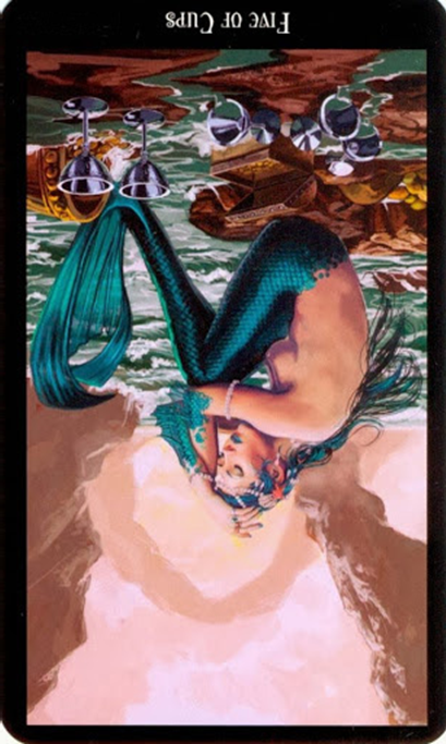 reversed five of cups witches tarot