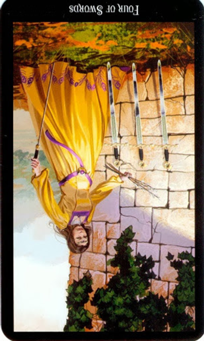 reversed four of swords witches tarot