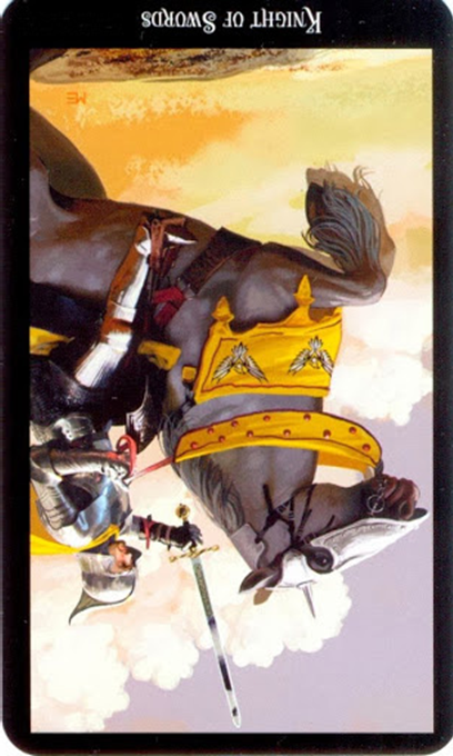 reversed knight of swords witches tarot