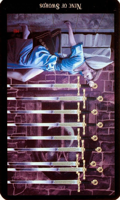 reversed nine of swords witches tarot