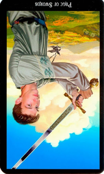 reversed page of swords witches tarot