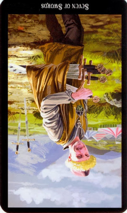 reversed seven of swords witches tarot