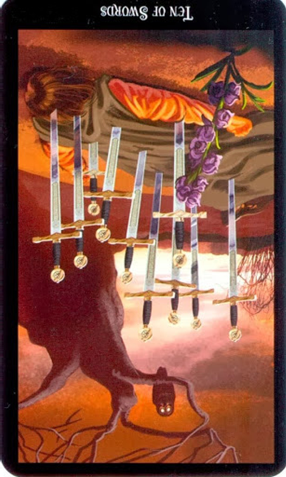 reversed ten of swords witches tarot