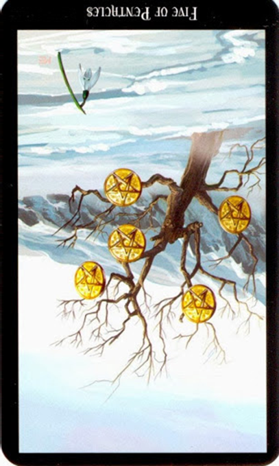 reversed five of pentacles witches tarot