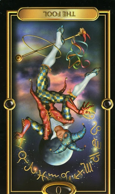 reversed the fool gilded tarot