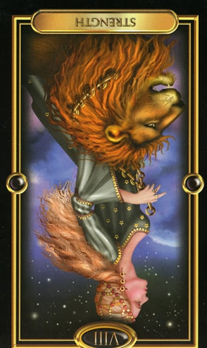 reversed the strength gilded tarot