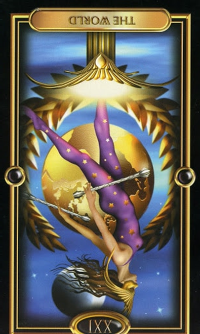 reversed the world gilded tarot