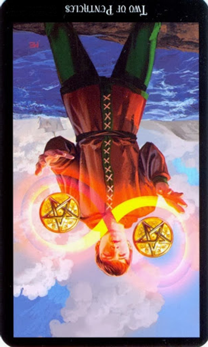 reversed two of pentacles witches tarot