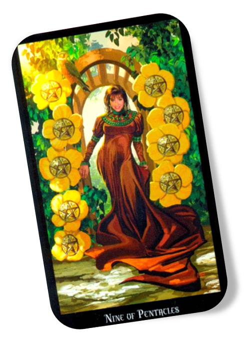 Meaning of the Nine of Pentacles Witches Tarot