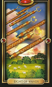 8 of Wands Gilded Tarot