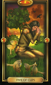5 of Cups Gilded Tarot