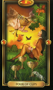 4 of Cups Gilded Tarot