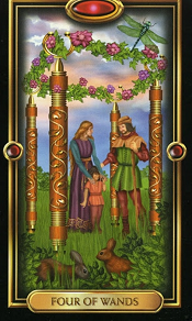 4 of Wands Gilded Tarot