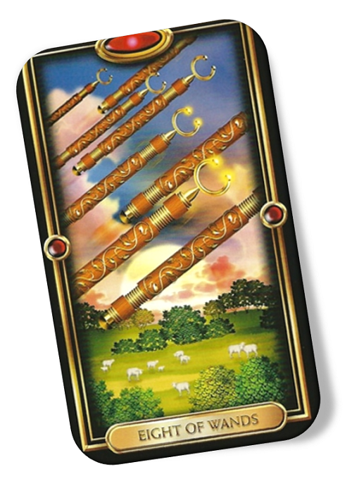 Meaning of the Eight of Wands Gilded Tarot