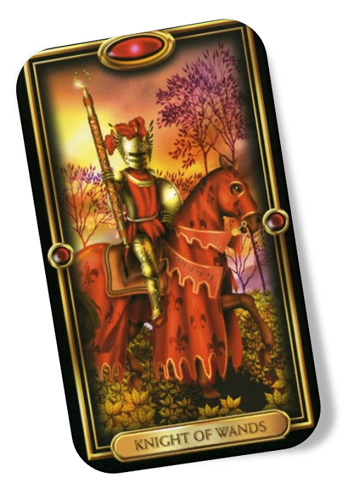 Knight of Wands Gilded Tarot Card Meanings | TarotX