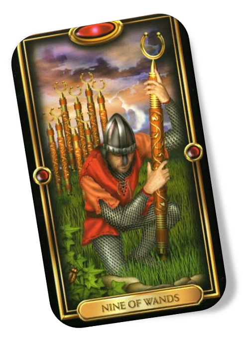 Meaning of the Nine of Wands Gilded Tarot
