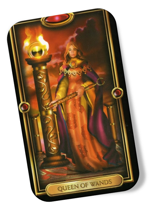 Meaning of the Queen of Wands Gilded Tarot