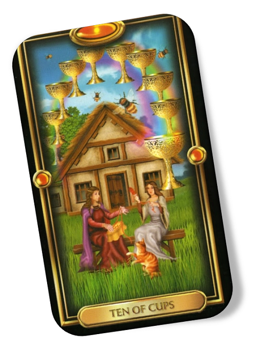 Meaning of the Ten of Cups Gilded Tarot