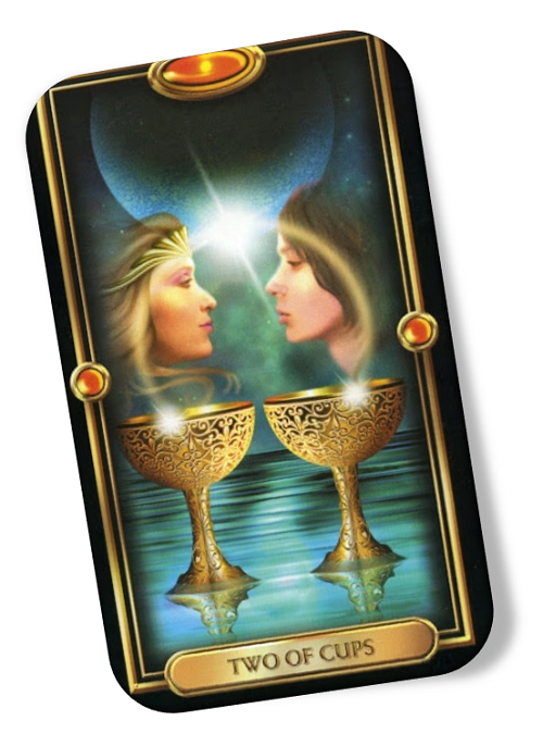 Meaning of the Two of Cups Gilded Tarot
