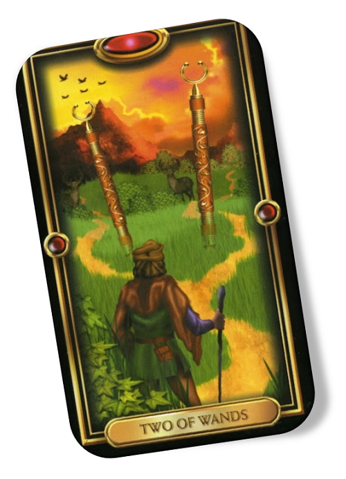 Meaning of the Two of Wands Gilded Tarot