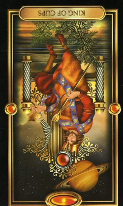 reversed king of cups gilded tarot