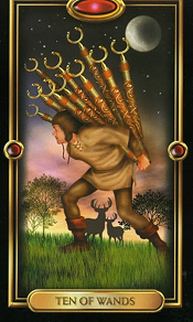 10 of Wands Gilded Tarot