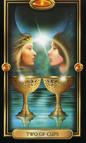 2 of Cups Gilded Tarot