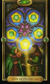 5 of Pentacles Gilded Tarot