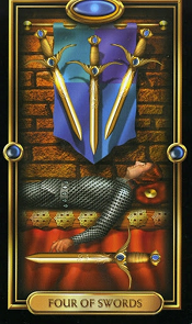 4 of Swords Gilded Tarot