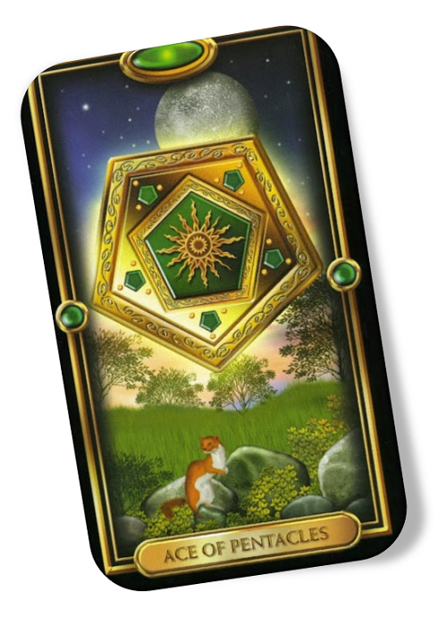 Meaning of the Ace of Pentacles Gilded Tarot