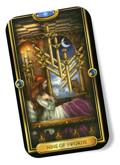 Meaning of the Nine of Swords Gilded Tarot