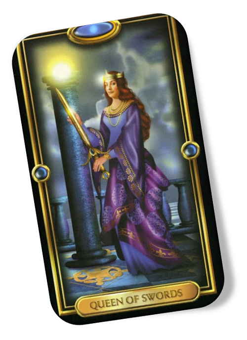 Meaning of the Queen of Swords Gilded Tarot