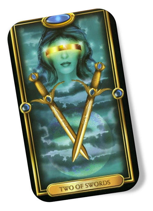 Meaning of the Two of Swords Gilded Tarot