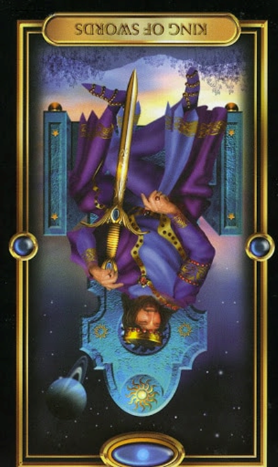 reversed king of swords gilded tarot