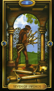 7 of Swords Gilded Tarot