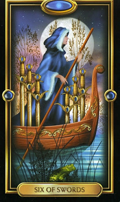 6 of Swords Gilded Tarot