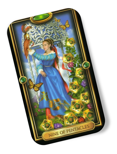 Meaning of the Nine of Pentacles Gilded Tarot