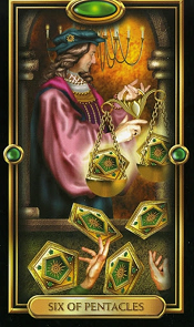 6 of Pentacles Gilded Tarot