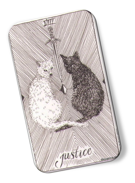 Image description on Justice Wild Unknown Tarot