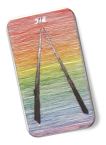 Image description on Two of Wands Wild Unknown Tarot