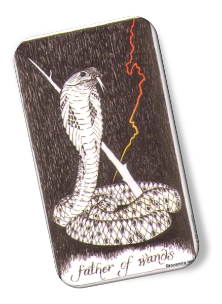 Image description on Father of Wands Wild Unknown Tarot