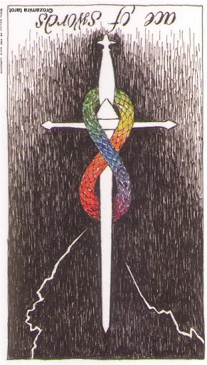 Meaning of Ace of Swords Wild Unknown Tarot in the reversed position