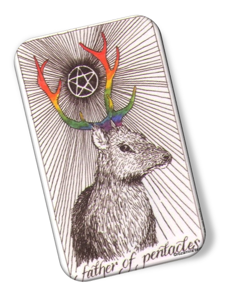 Image description on Father of Pentacles Wild Unknown Tarot